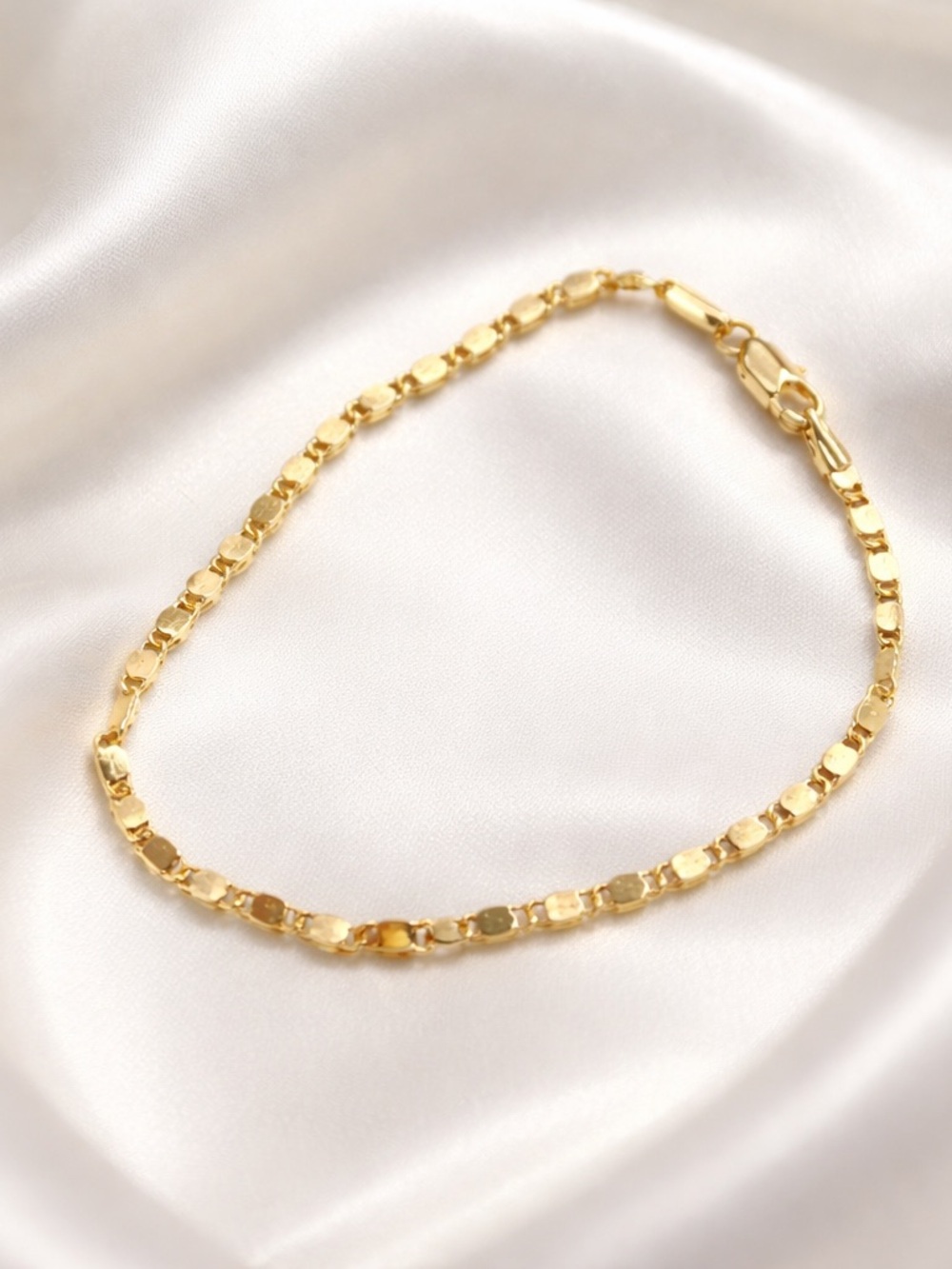 Gold Link Chain Bracelet - Women's Delicate Jewelry